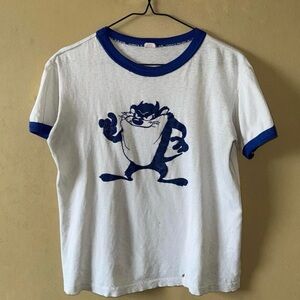 Vintage ‘70s Tasmanian Devil Taz Looney Tunes Tiger Brand Ringer T-Shirt